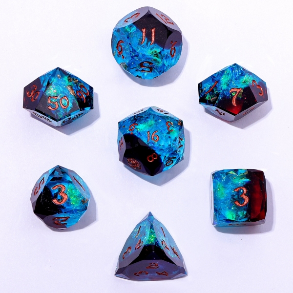 Captured Magic Luster Cut Resin - Blue & Red