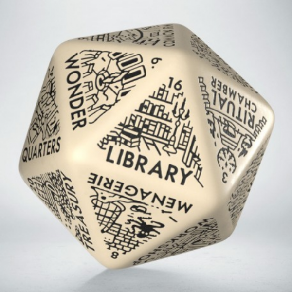 Dungeon Generator Die: Beige & Black