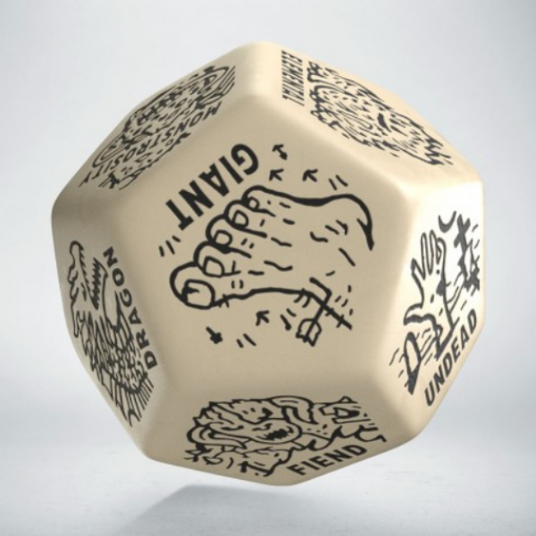 Monster Generator Die: Beige & Black