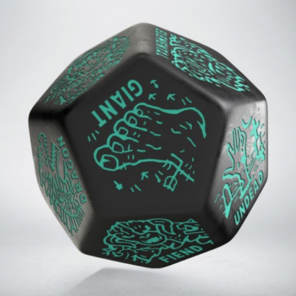 Monster Generator Die: Black & Turquoise