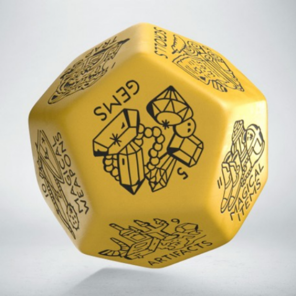 Treasure Generator Die: Yellow & Black