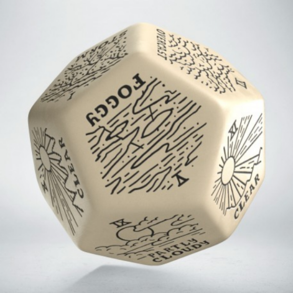 Weather Generator Die: Beige & Black