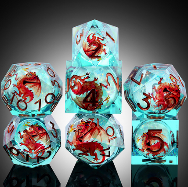 Dice Habit: Liquid Core Dice Set - (Dragon) Pyra (7pcs)