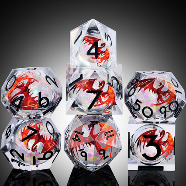 Dice Habit: Liquid Core Dice Set - (Dragon) Ember (7pcs)