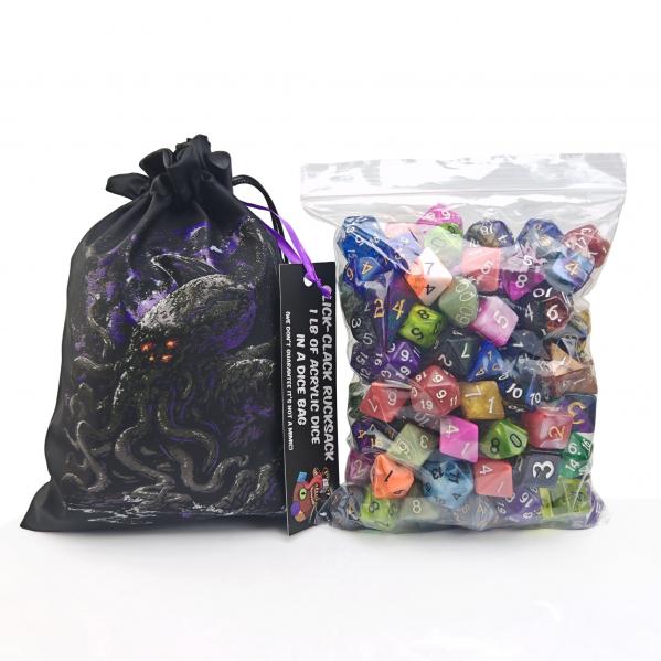 Click Clack Rucksack - 1LB of Acrylic Dice