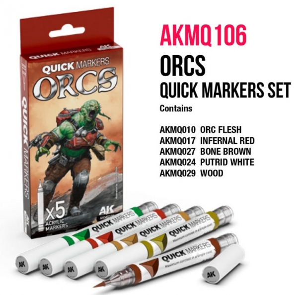 AK-Interactive: Orcs Quick Markers Set