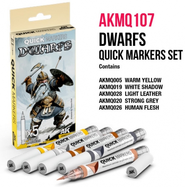 AK-Interactive: Dwarfs Quick Markers Set