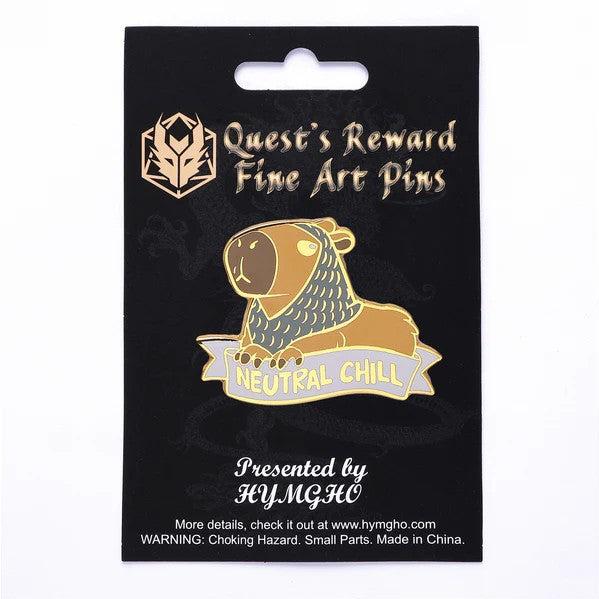 Alternative Alignments Enamel Pin - Neutral Chill Capybara