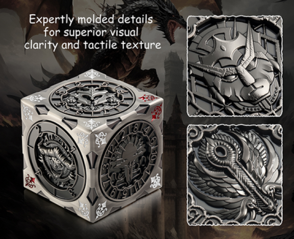 Dice Habit: 7-in-1 D&D Cube Spinner Dice - Iron