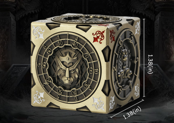 Dice Habit: 7-in-1 D&D Cube Spinner Dice - Bronze