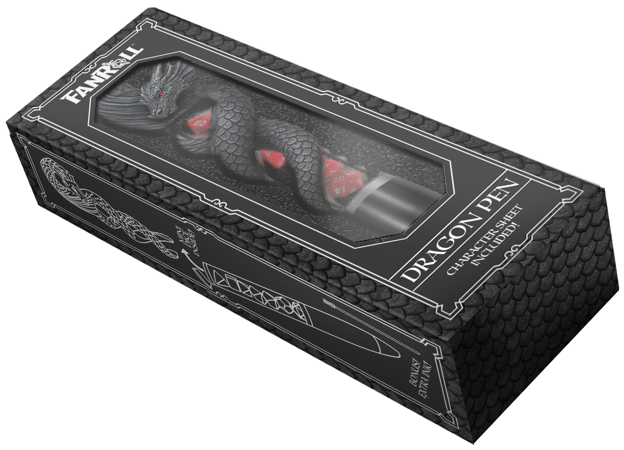 Dragon Dice Pen with Mini Dice Set and Character Sheet