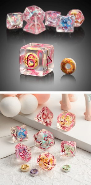 Dice Habit Resin Dice Set: Resin Dice Set (7pcs) [Donut]