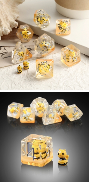 Dice Habit: Resin Dice Set (7pcs) [Bee]