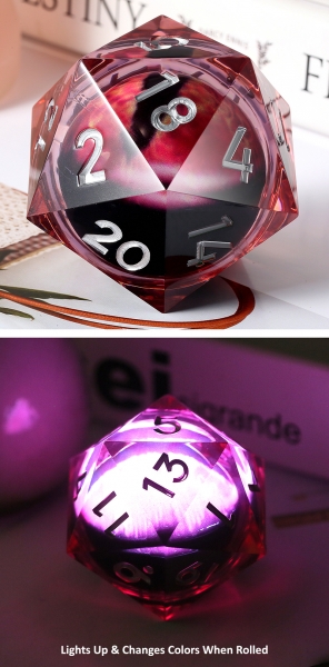 Dice Habit: XL Jumbo D20 Dice (Dragon Eye) [Red]