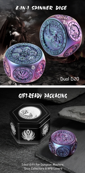 Dice Habit: Octagon Spinner Dice [Chameleon Purple]