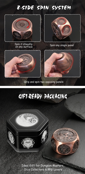 Dice Habit: Octagon Spinner Dice [Copper]