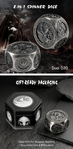 Dice Habit: Octagon Spinner Dice [Iron]