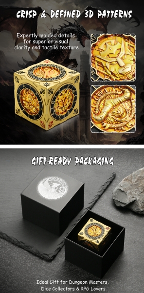 Dice Habit: Cube Spinner Dice [Brass]