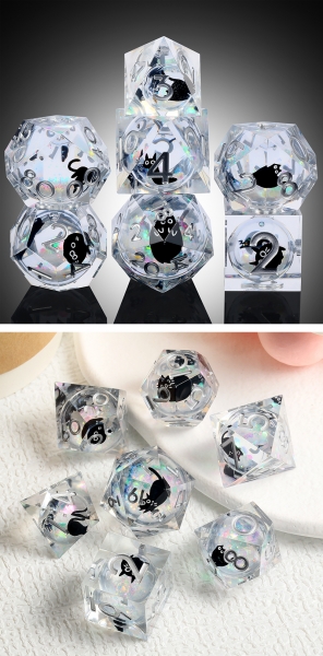 Dice Habit: Liquid Core Dice Set (7pcs) [Diamond Kitty]