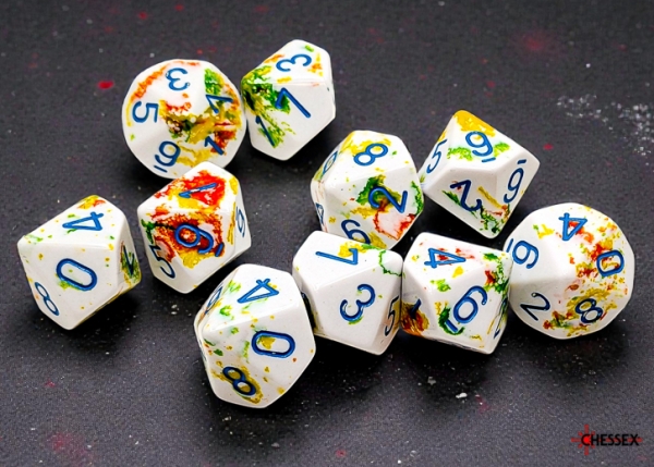 Chessex: Brush Breezy/blue Set of Ten d10s