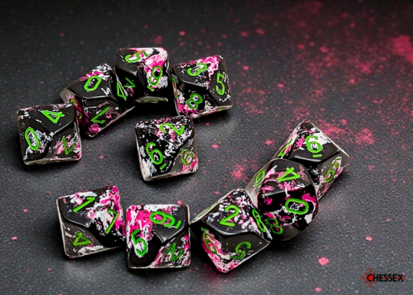 Chessex: Brush Paintball/green Set of Ten d10s