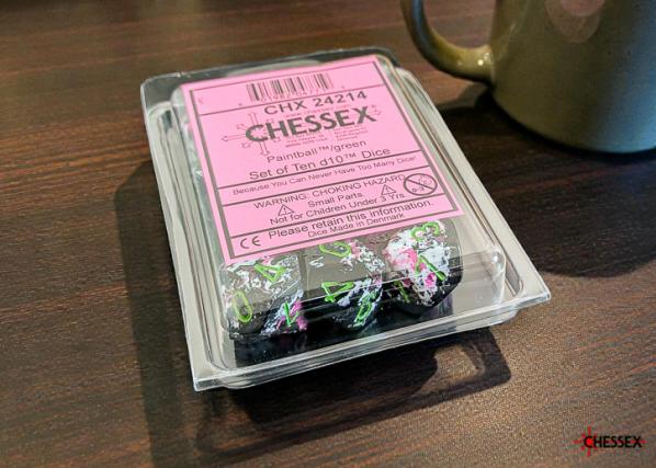 Chessex: Brush Paintball/green Set of Ten d10s