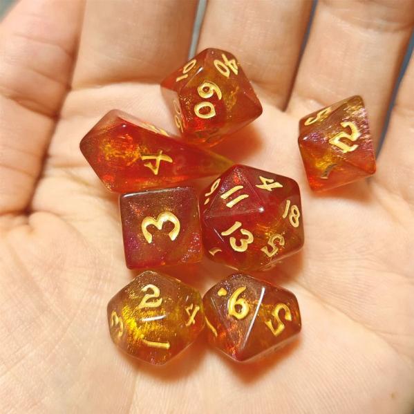 Mini Polymer RPG Set - Phoenix Feather