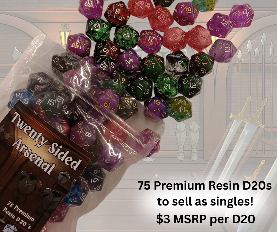 Twenty Sided Arsenal - 75 Premium Resin D20s