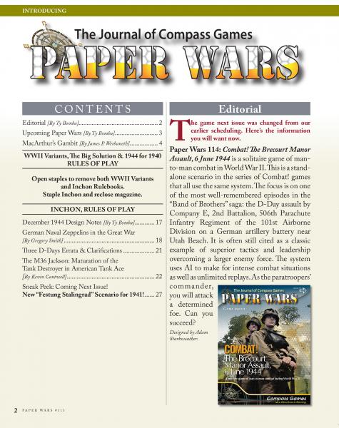 Paper Wars Issue 113: Magazine & Game (Inchon, MacArthur's Gambit)