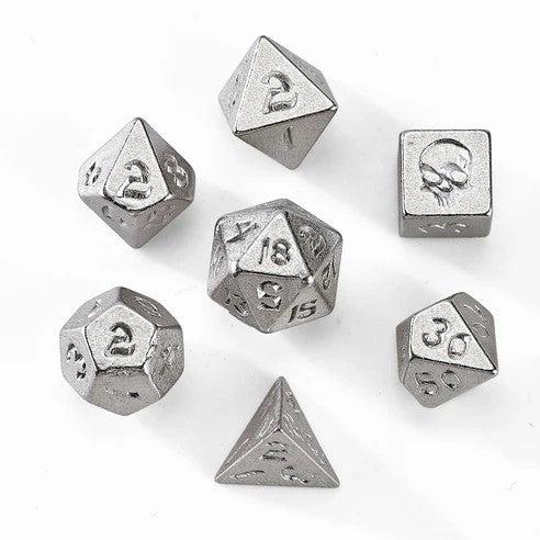 Unseelie Tiny Dice Set in Potion Bottle - Silver