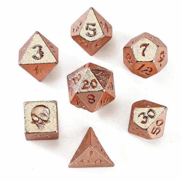 Unseelie Tiny Dice Set in Potion Bottle - Rose Gold