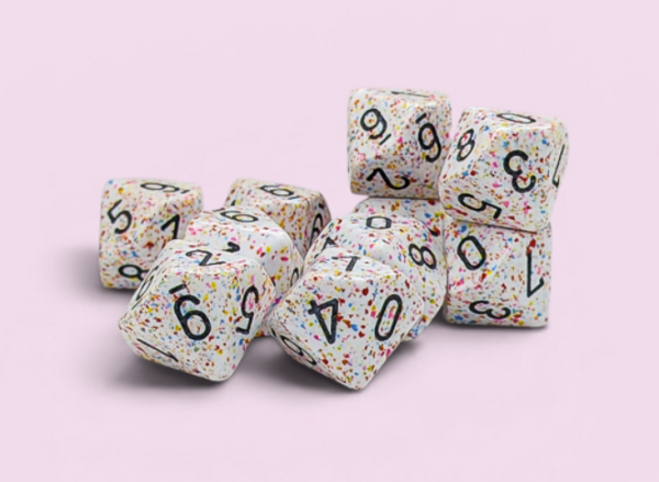 Chessex Dice Sets: Birthday Speckled d10 Set (10)
