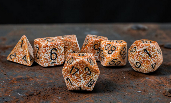 Chessex RPG Dice Sets: Speckled Rust Polyhedral 7-Dice Set