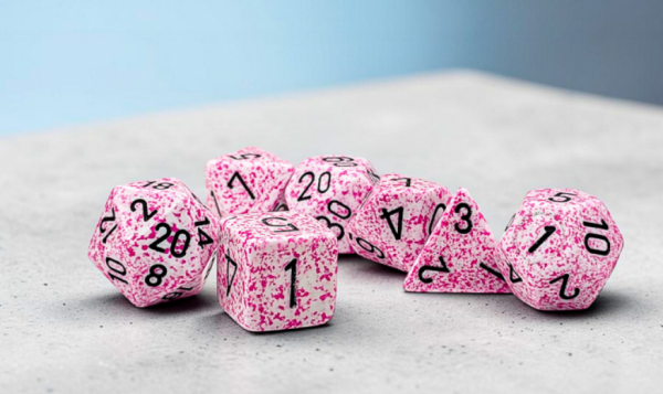 Chessex RPG Dice Sets: Speckled Pink Polyhedral 7-Dice Set