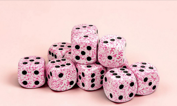 Chessex Dice Sets: Speckled Pink 16mm d6 Dice Block (12)