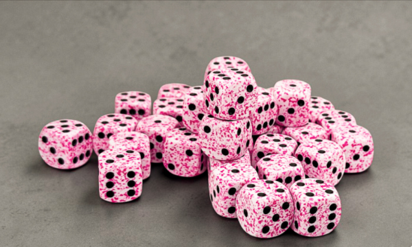 Chessex Dice Sets: Speckled Pink 12mm d6 Dice Block (36)