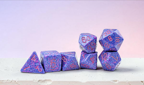 Chessex RPG Dice Sets: Speckled Purple Passion Polyhedral 7-Dice Set