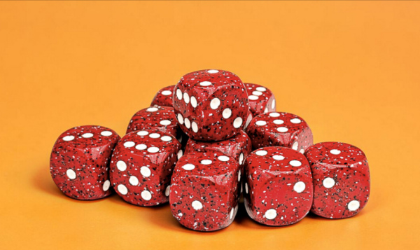Chessex Dice Sets: Speckled Lava Stone 16mm d6 Dice Block (12)