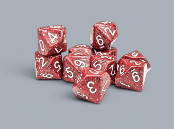 Chessex Dice Sets: Lava Stone Speckled d10 Set (10)