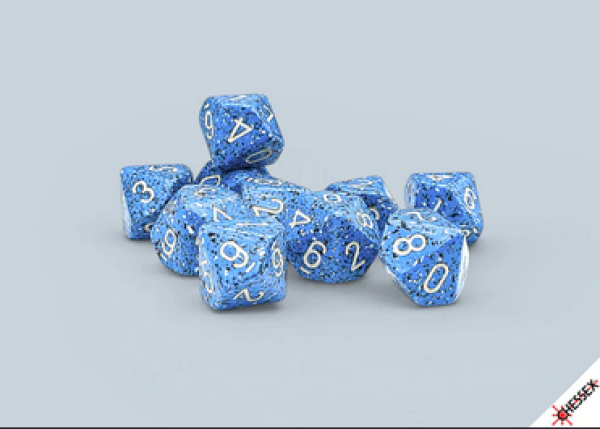 Chessex Dice Sets: Ocean Stone Speckled d10 Set (10)