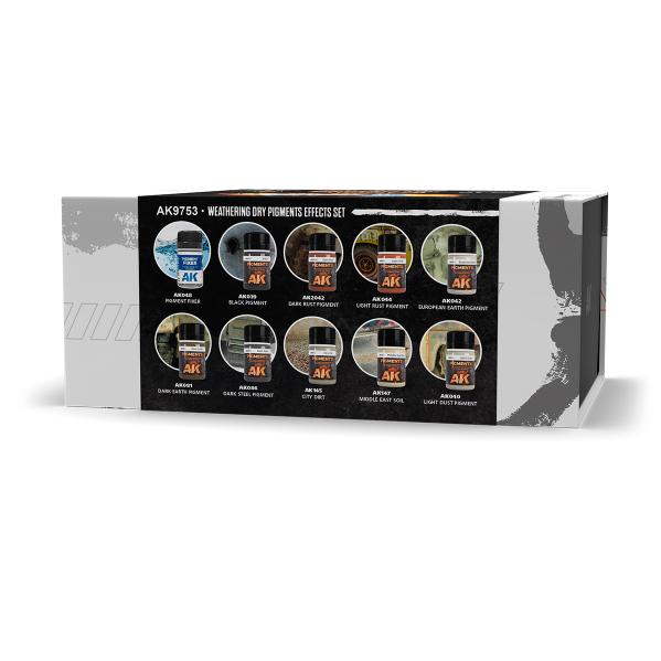 AK-Interactive: Weathering Dry Pigments Effects Set