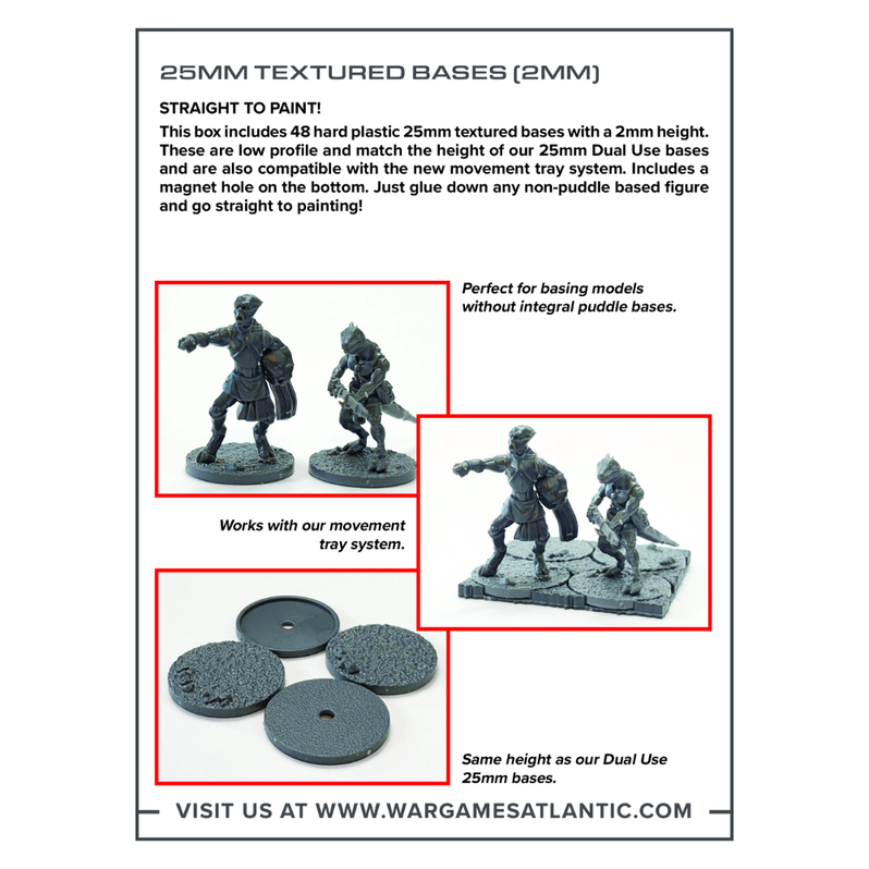 Wargames Atlantic: 25MM Texture Bases (2MM)