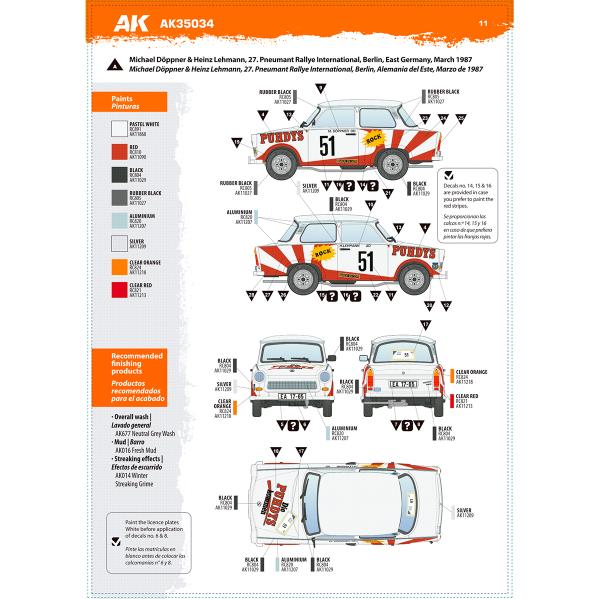 AK-Interactive: TRABI 601 RALLYE 1/35 with RALLYE DRIVER FIGURE (LIMITED SPECIAL EDITION)