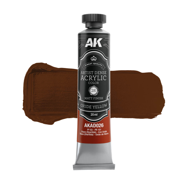 AK-Interactive: OXIDE YELLOW - Artistic Dense Acrylic