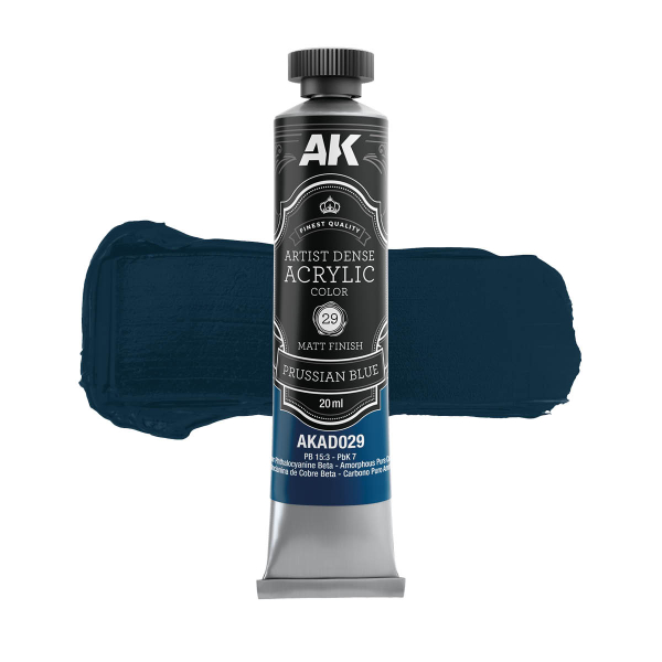 AK-Interactive:  PRUSSIAN BLUE - Artistic Dense Acrylic
