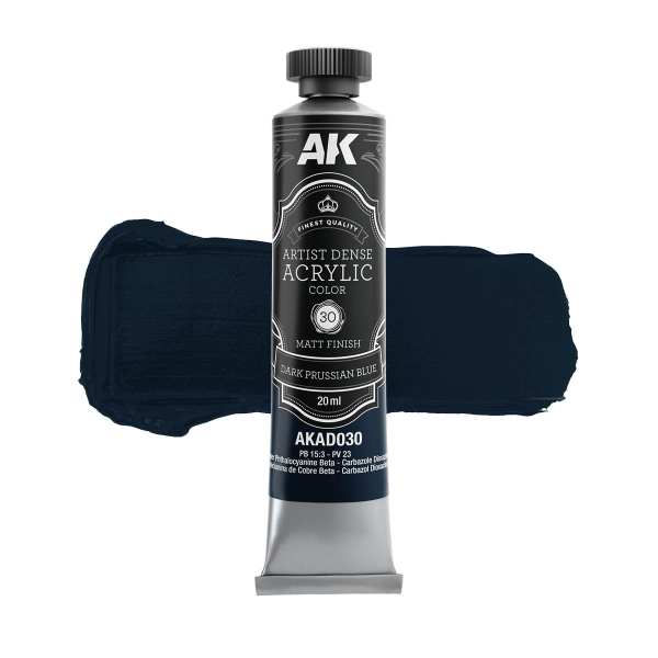 AK-Interactive: DARK PRUSSIAN BLUE - Artistic Dense Acrylic