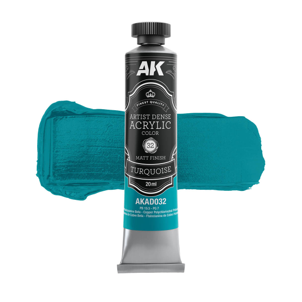 AK-Interactive:  TURQUOISE - Artistic Dense Acrylic