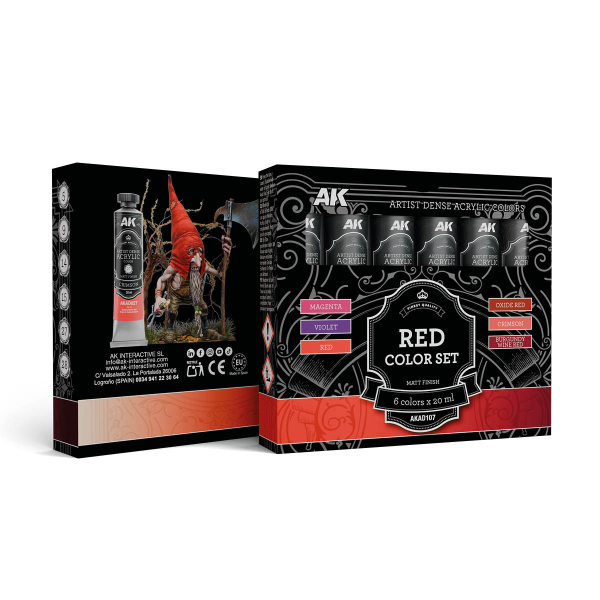 AK-Interactive: RED COLOR SET � ARTISTIC DENSE ACRYLIC COLOR