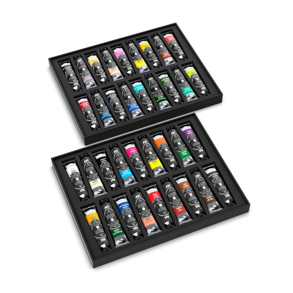 AK-Interactive: RANGE AKAD 2 DELUXE EDITION BOXES (AKAD100 + AKAD110) >> FULL RANGE 36 COLORS << INC