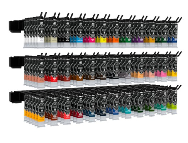 AK-Interactive:  ARTISTIC DENSE ACRYLIC COLORS 20 ML AK MODULAR DISPLAY